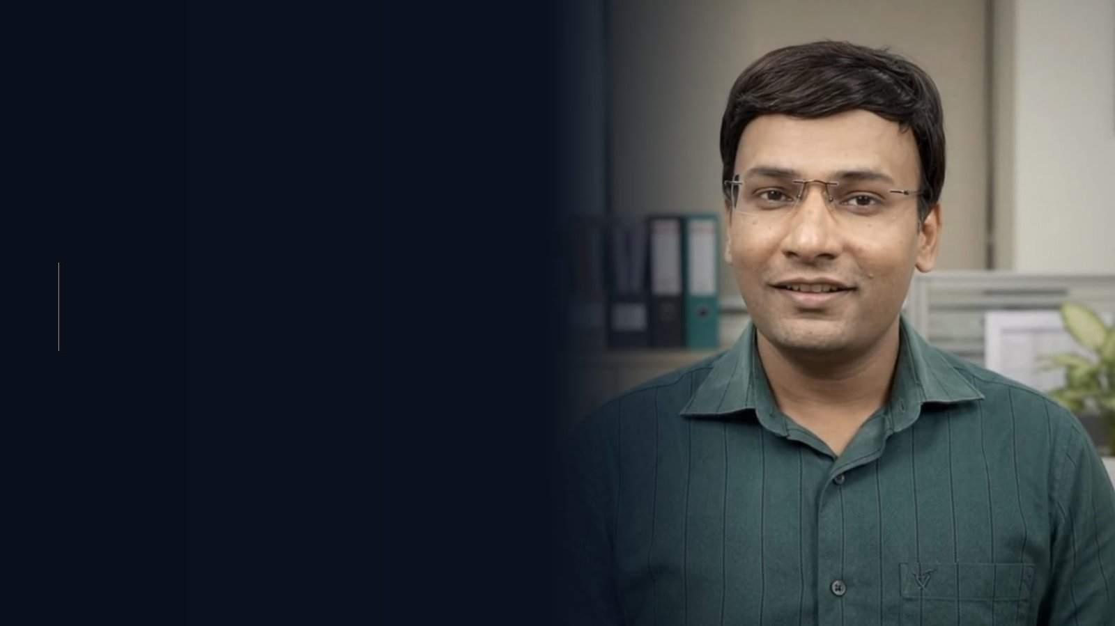 Dr. Prahlad Kumar, founder of Vedanta Capital, shown head and shoulders on a dark navy field