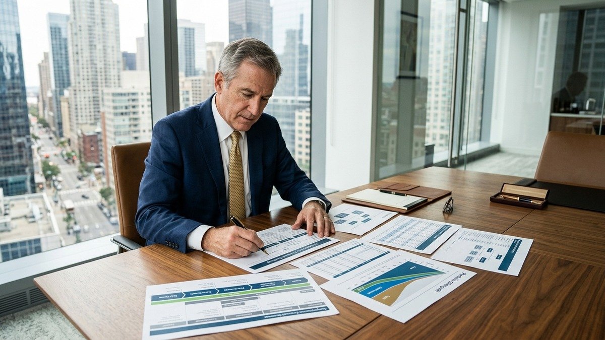 Wealth advisor and strategist drafting multi-stage personal financial roadmap - Vedanta Capital